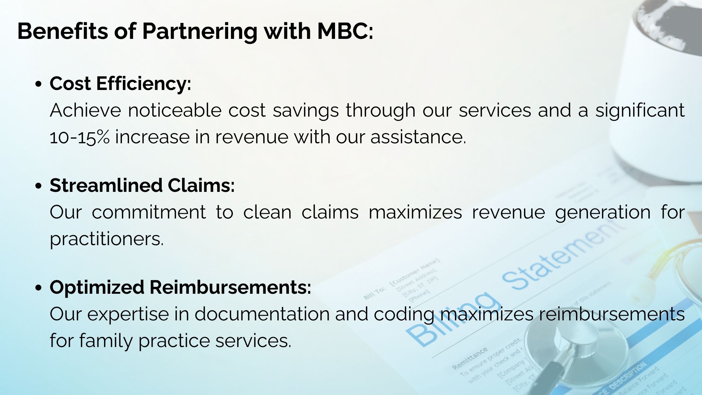 Benefits of Partnering with MBC