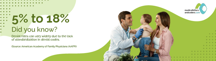  Denial rates can vary widely from 5 to 18 due to the lack of standardization in denial codes