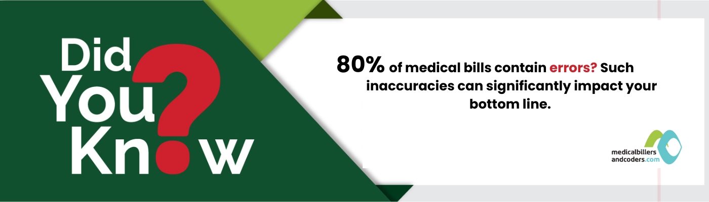 Did you know that about 80% of medical bills contain errors? Such inaccuracies can significantly impact your bottom line. (Source: Becker's Hospital Review)